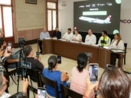 Mónica Villarreal fortalece conectividad con la nueva ruta aérea Tampico-Nuevo Laredo de Viva Aerobus