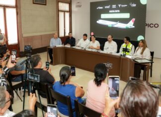 Mónica Villarreal fortalece conectividad con la nueva ruta aérea Tampico-Nuevo Laredo de Viva Aerobus