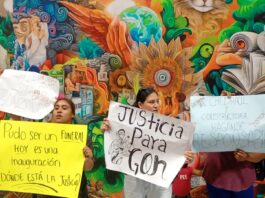 Protesta esposa de trabajador accidentado, exige justicia
