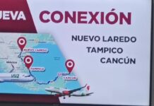 Laredo tendrá nueva ruta aérea hacia Tampico-Cancún