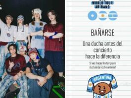 ARMY de Argentina pide a fans de BTS bañarse antes de los conciertos del grupo en el país