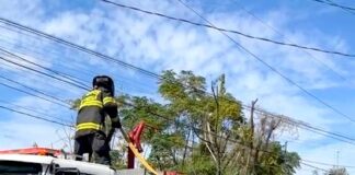 Bomberos acuden a conato de incendio en vivienda