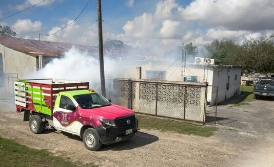 Refuerzan fumigación preventiva contra zancudos en Matamoros
