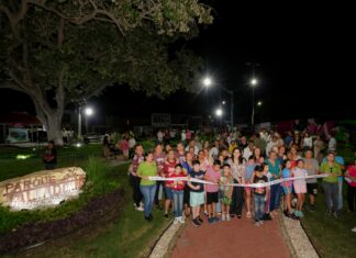 Entrega Mónica Villarreal rehabilitación del parque Valladolid en la colonia Insurgentes