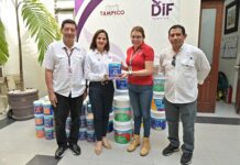 DIF Tampico recibe valioso donativo de pintura por parte de Comex
