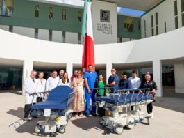 Entregó senadora Maki Esther Ortiz Domínguez camas hospitalarias a la clínica 270 del IMSS