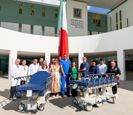 Entregó senadora Maki Esther Ortiz Domínguez camas hospitalarias a la clínica 270 del IMSS