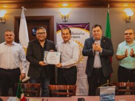 Presenta Arqui Eduardo López Arias proyectos de infraestructura hidráulica ante el Club Rotario Reynosa