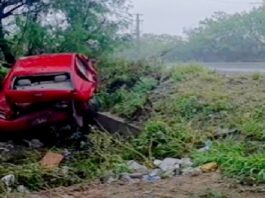 Se sale del camino unidad y deja daños en carretera Río Bravo-Reynosa