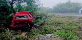 Se sale del camino unidad y deja daños en carretera Río Bravo-Reynosa