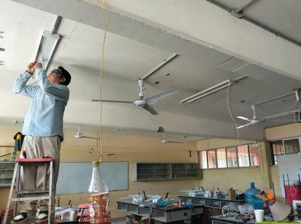 Supervisan rehabilitación de la Secundaria General No. 7 en Ciudad Madero